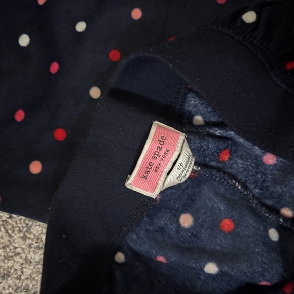 Sold Kate spade Navy and Pink Polka Dot Kids Pajama Set Like NEW! - Picture 4 of 4